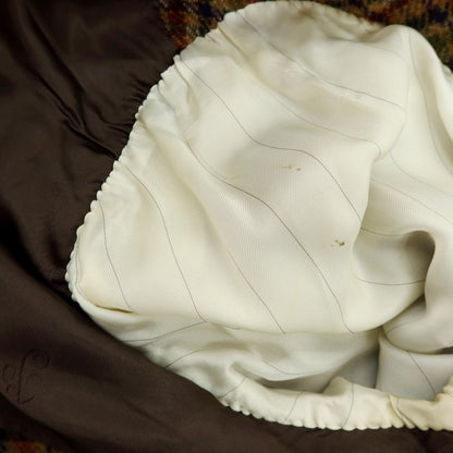 【中古】ベルベスト Belvest ウール チェック テーラードジャケット ブラウン【 46 】【 状態ランクD 】【 メンズ 】