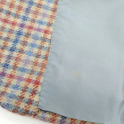 【中古】ボリオリ BOGLIOLI ウール チェック テーラードジャケット ベージュxブルー×レッド【 46 】【 状態ランクB 】【 メンズ 】