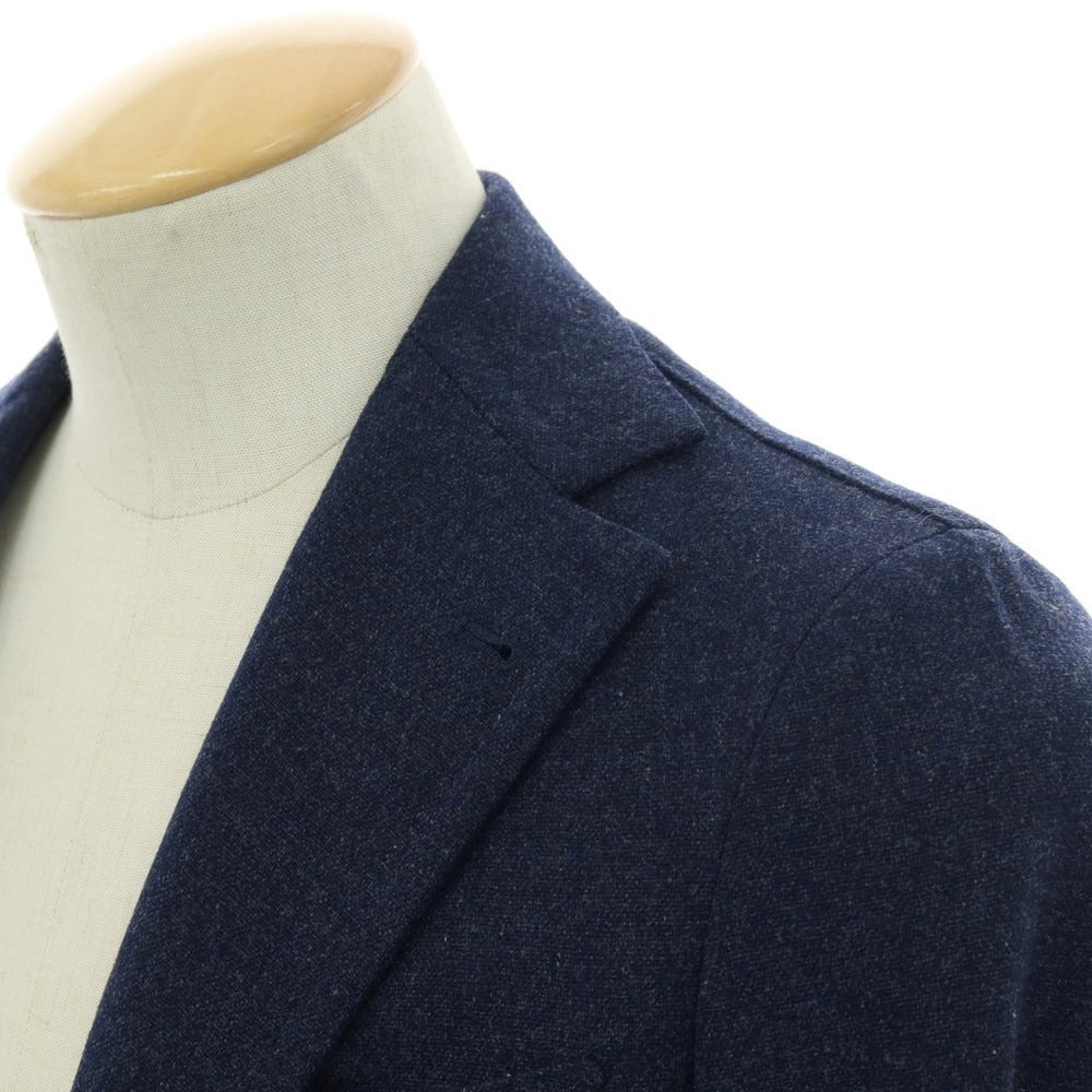 【中古】アルフォンソ シリカ Alfonso Sirica ウール テーラードジャケット ネイビー【 表記なし（Ｓ位） 】【 状態ランクB 】【 メンズ 】