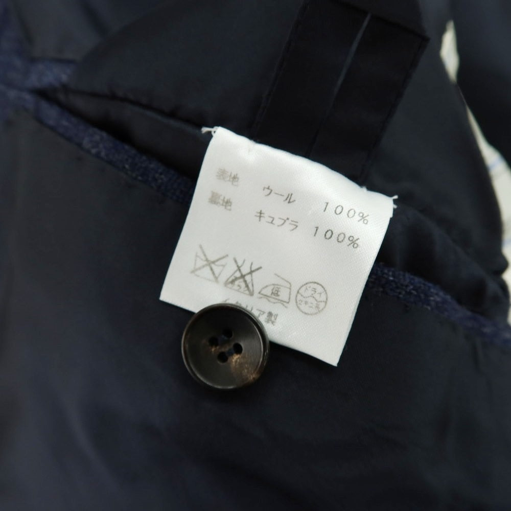 【中古】アルフォンソ シリカ Alfonso Sirica ウール テーラードジャケット ネイビー【 表記なし（Ｓ位） 】【 状態ランクB 】【 メンズ 】