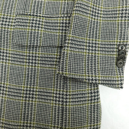 【中古】ソブリン SOVEREIGN ウール チェック テーラードジャケット グレー系xモスグリーン【 46 】【 状態ランクA 】【 メンズ 】