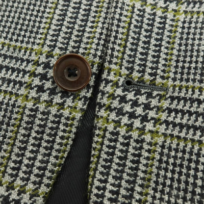 【中古】ソブリン SOVEREIGN ウール チェック テーラードジャケット グレー系xモスグリーン【 46 】【 状態ランクA 】【 メンズ 】