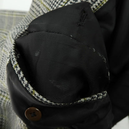 【中古】ソブリン SOVEREIGN ウール チェック テーラードジャケット グレー系xモスグリーン【 46 】【 状態ランクA 】【 メンズ 】