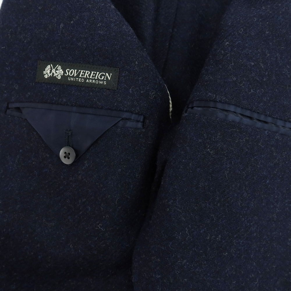 【中古】ソブリン SOVEREIGN ウール テーラードジャケット ネイビー【 44 】【 状態ランクA 】【 メンズ 】