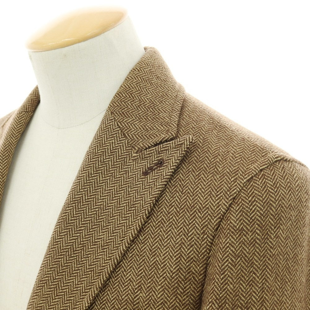 【中古】アカミネ Y.Akamine ウール テーラードジャケット ブラウン系【 44 】【 状態ランクC 】【 メンズ 】