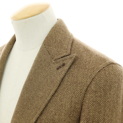 【中古】アカミネ Y.Akamine ウール テーラードジャケット ブラウン系【 44 】【 状態ランクC 】【 メンズ 】