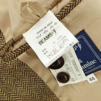 【中古】アカミネ Y.Akamine ウール テーラードジャケット ブラウン系【 44 】【 状態ランクC 】【 メンズ 】