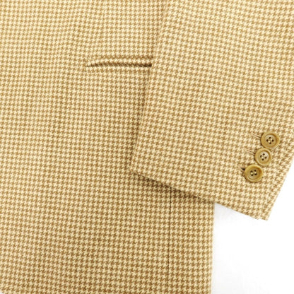 【中古】アカミネ Y.Akamine ウール ハウンドトゥース テーラードジャケット ライトブラウン×ブラウン【 44 】【 状態ランクB 】【 メンズ 】