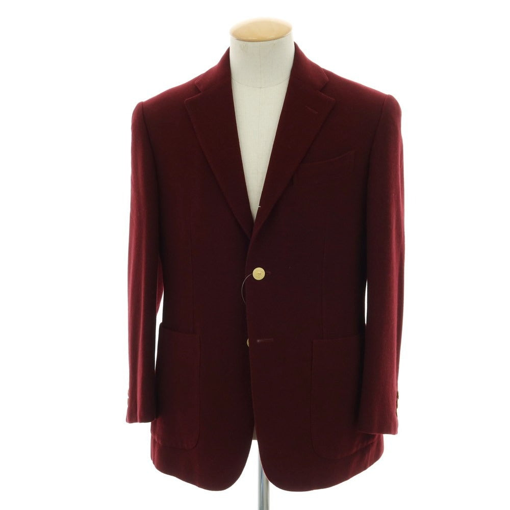 【中古】アリストクラティコ ARISTOCRATICO ウール テーラードジャケット マルーン【 44 】【 状態ランクB 】【 メンズ 】