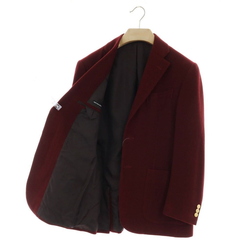 【中古】アリストクラティコ ARISTOCRATICO ウール テーラードジャケット マルーン【 44 】【 状態ランクB 】【 メンズ 】