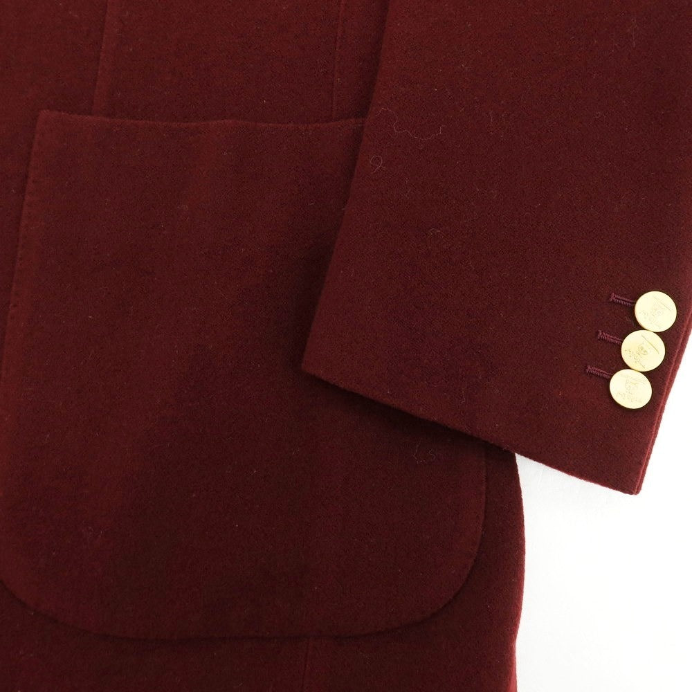 【中古】アリストクラティコ ARISTOCRATICO ウール テーラードジャケット マルーン【 44 】【 状態ランクB 】【 メンズ 】