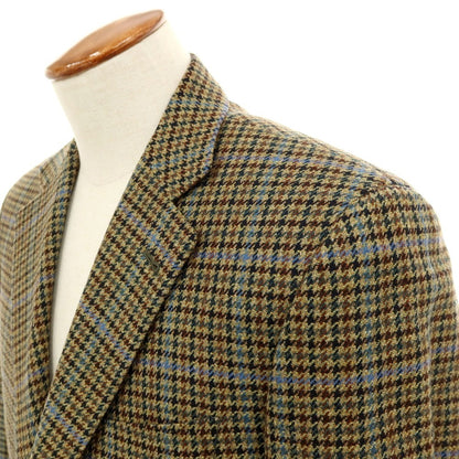 【中古】ラバッツォーロ RAVAZZOLO ウール チェック 3B カジュアルジャケット グリーン系xブルー【 46 】【 状態ランクA 】【 メンズ 】