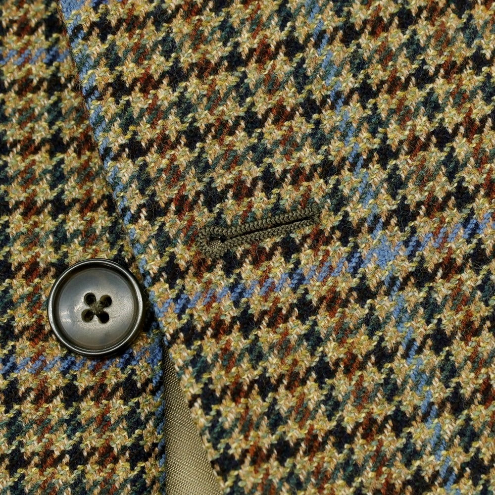 【中古】ラバッツォーロ RAVAZZOLO ウール チェック 3B カジュアルジャケット グリーン系xブルー【 46 】【 状態ランクA 】【 メンズ 】