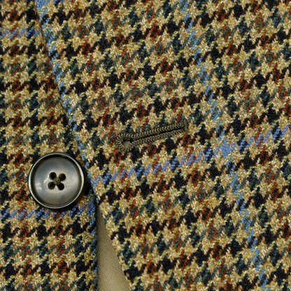 【中古】ラバッツォーロ RAVAZZOLO ウール チェック 3B カジュアルジャケット グリーン系xブルー【 46 】【 状態ランクA 】【 メンズ 】