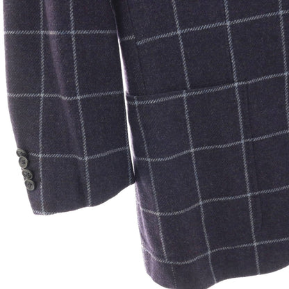 【中古】ヴァルディターロ Valditaro ウール ウィンドウペーンチェック 3B テーラードジャケット ネイビーxブルー【 44 】【 状態ランクB 】【 メンズ 】