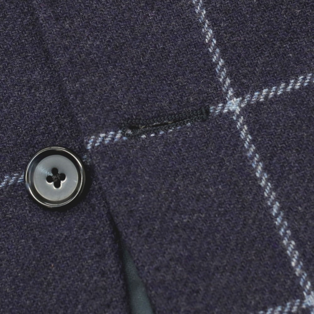 【中古】ヴァルディターロ Valditaro ウール ウィンドウペーンチェック 3B テーラードジャケット ネイビーxブルー【 44 】【 状態ランクB 】【 メンズ 】