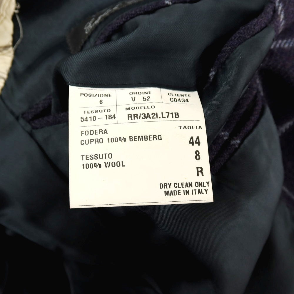 【中古】ヴァルディターロ Valditaro ウール ウィンドウペーンチェック 3B テーラードジャケット ネイビーxブルー【 44 】【 状態ランクB 】【 メンズ 】