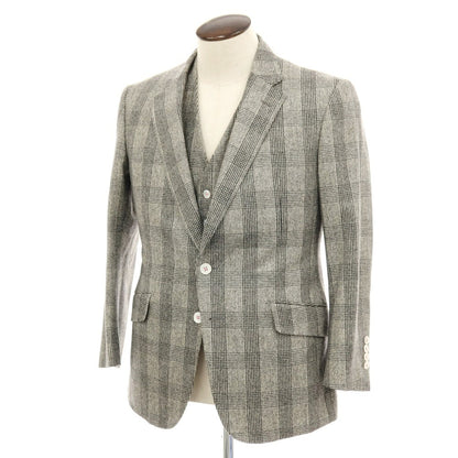 【中古】セイシェルズマインズ seychelles minds ツーピース SUPER100’S ウール グレンチェック 2B カジュアルジャケット グレーxブラック【 表記なし（L位） 】【 状態ランクB 】【 メンズ 】