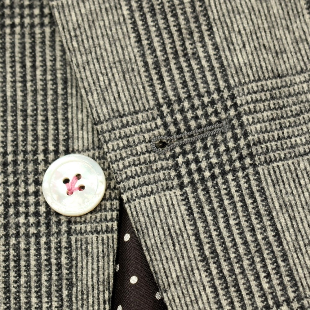 【中古】セイシェルズマインズ seychelles minds ツーピース SUPER100’S ウール グレンチェック 2B カジュアルジャケット グレーxブラック【 表記なし（L位） 】【 状態ランクB 】【 メンズ 】