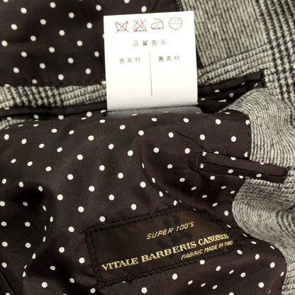 【中古】セイシェルズマインズ seychelles minds ツーピース SUPER100’S ウール グレンチェック 2B カジュアルジャケット グレーxブラック【 表記なし（L位） 】【 状態ランクB 】【 メンズ 】