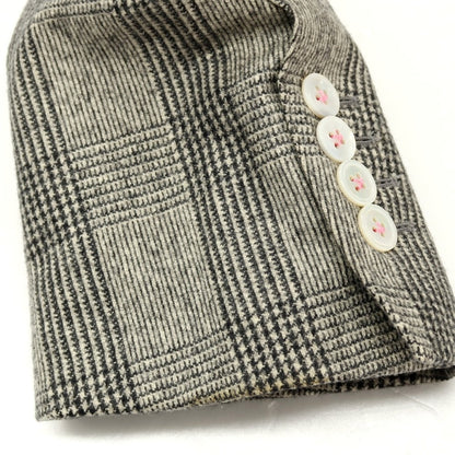 【中古】セイシェルズマインズ seychelles minds ツーピース SUPER100’S ウール グレンチェック 2B カジュアルジャケット グレーxブラック【 表記なし（L位） 】【 状態ランクB 】【 メンズ 】