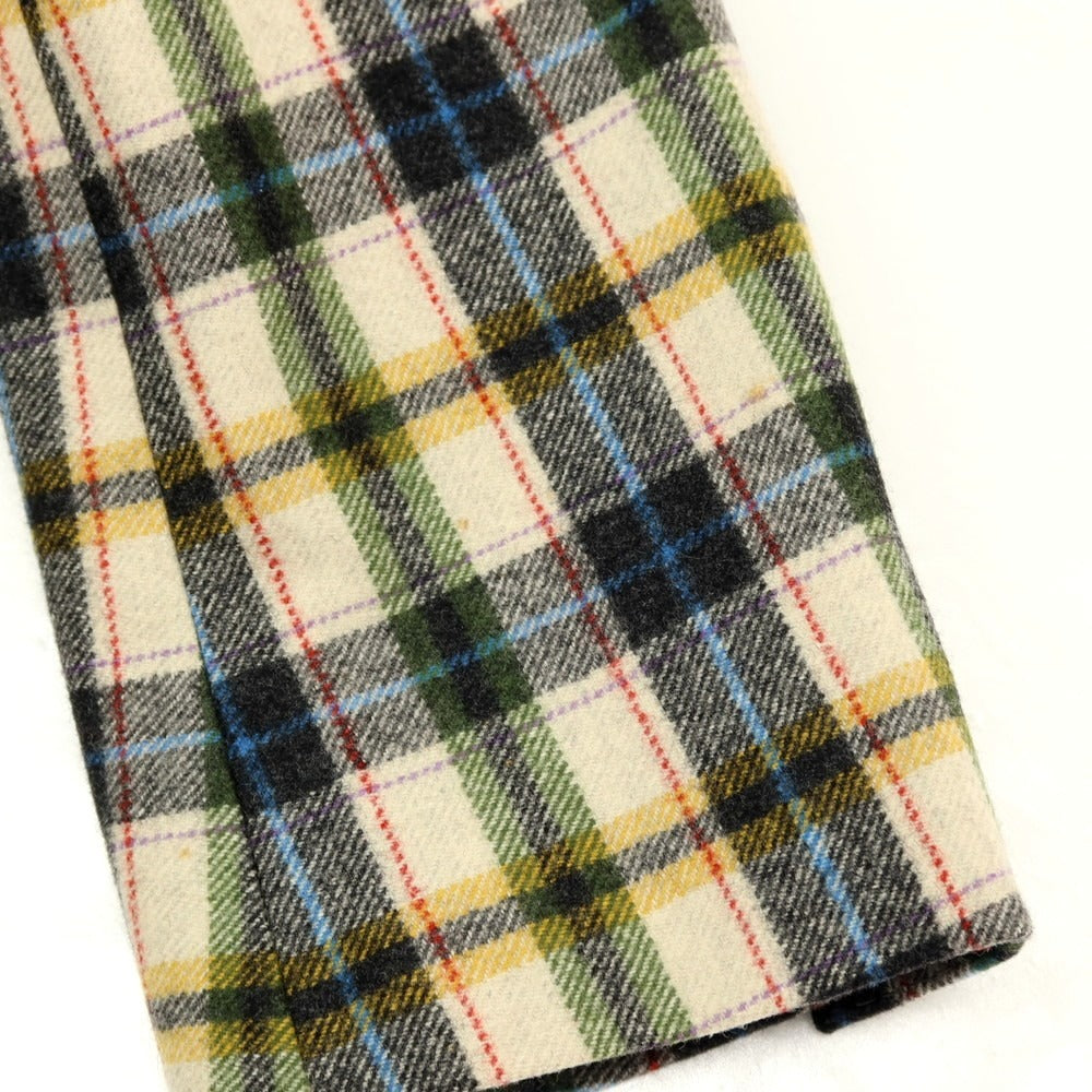 【中古】セイシェルズマインズ seychelles minds ツーピース ウール系 チェック 2B カジュアルジャケット アイボリーxマルチカラー【 表記なし（L位） 】【 状態ランクB 】【 メンズ 】