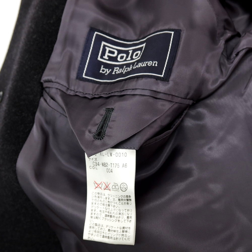 【中古】ポロ ラルフローレン Polo Ralph Lauren ウール ステンカラーコート チャコールグレー【 A6 】【 状態ランクB 】【 メンズ 】