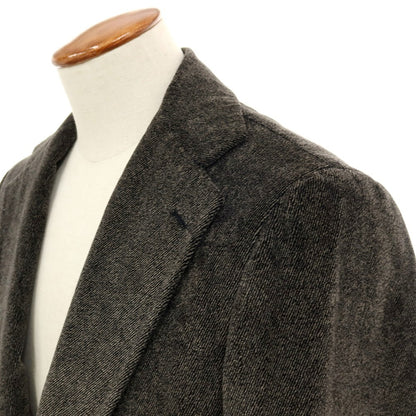 【中古】ルイジ ボレッリ Luigi Borrelli ベロアコットン チェスターフィールドコート グレーxブラック【 48 】【 状態ランクC 】【 メンズ 】