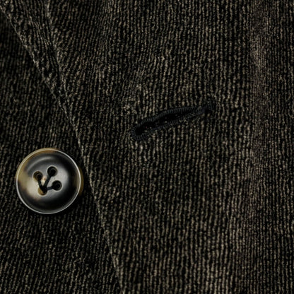 【中古】ルイジ ボレッリ Luigi Borrelli ベロアコットン チェスターフィールドコート グレーxブラック【 48 】【 状態ランクC 】【 メンズ 】