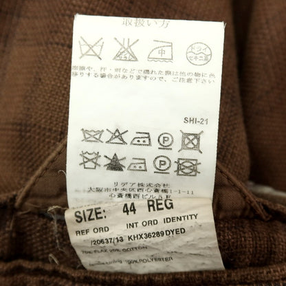 【中古】ラルディーニ LARDINI リネンコットン チェック 3B カジュアルジャケット アッシュブラウン系【サイズ44】【 状態ランクD 】【 メンズ 】