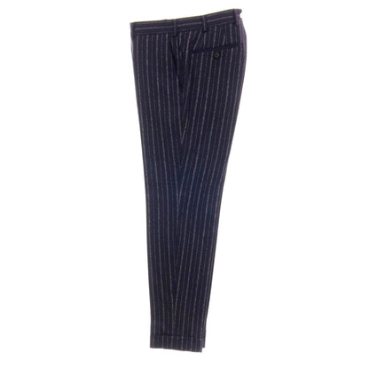 【中古】ベルベスト Belvest ウール ストライプ 3つボタンスーツ ダークネイビーxホワイト【 44 】【 状態ランクB 】【 メンズ 】