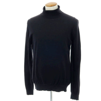 【中古】ジョンスメドレー JOHN SMEDLEY ハイゲージコットン タートルネックニット ブラック【 L 】【 状態ランクC 】【 メンズ 】