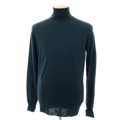 【中古】ジョンスメドレー JOHN SMEDLEY ハイゲージウール タートルネックニット ダークグリーン【 S 】【 状態ランクB 】【 メンズ 】