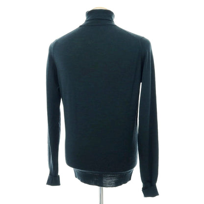 【中古】ジョンスメドレー JOHN SMEDLEY ハイゲージウール タートルネックニット ダークグリーン【 S 】【 状態ランクB 】【 メンズ 】