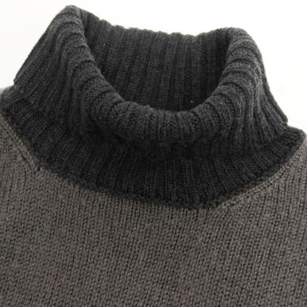 【中古】ドルモア DRUMOHR ミドルゲージウール タートルネックニット グレー系【 48 】【 状態ランクC 】【 メンズ 】