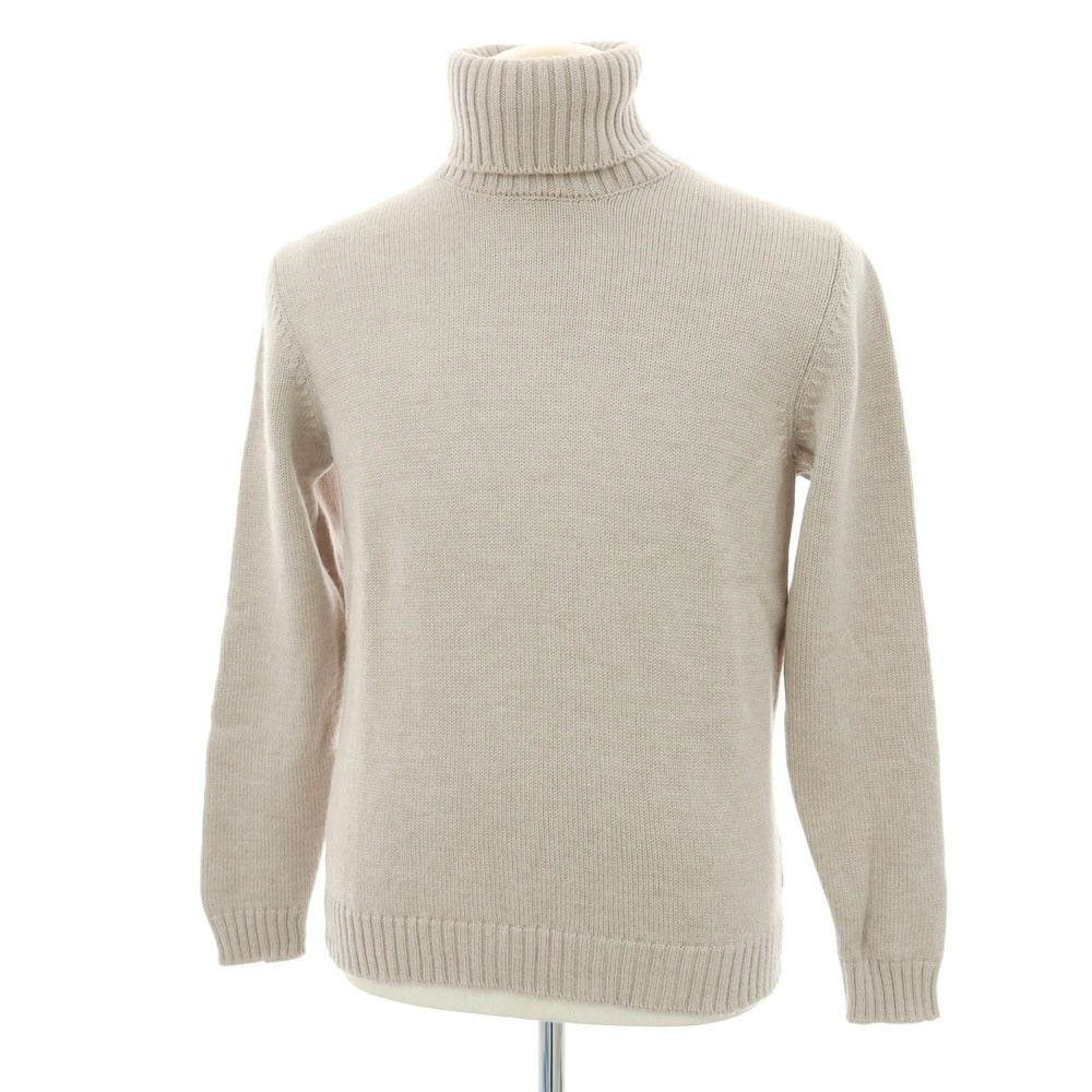 【中古】ザノーネ ZANONE ミドルゲージウール タートルネックニット ベージュ【 46 】【 状態ランクB 】【 メンズ 】