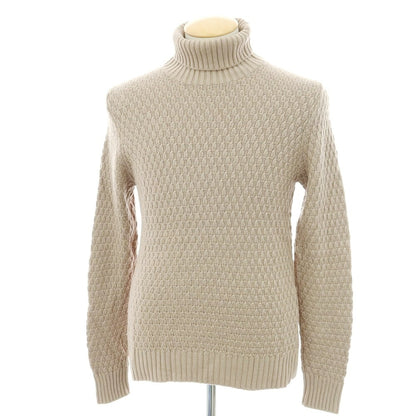 【中古】チルコロ1901 CIRCOLO 1901 ミドルゲージウール タートルネックニット ベージュ【 S 】【 状態ランクB 】【 メンズ 】