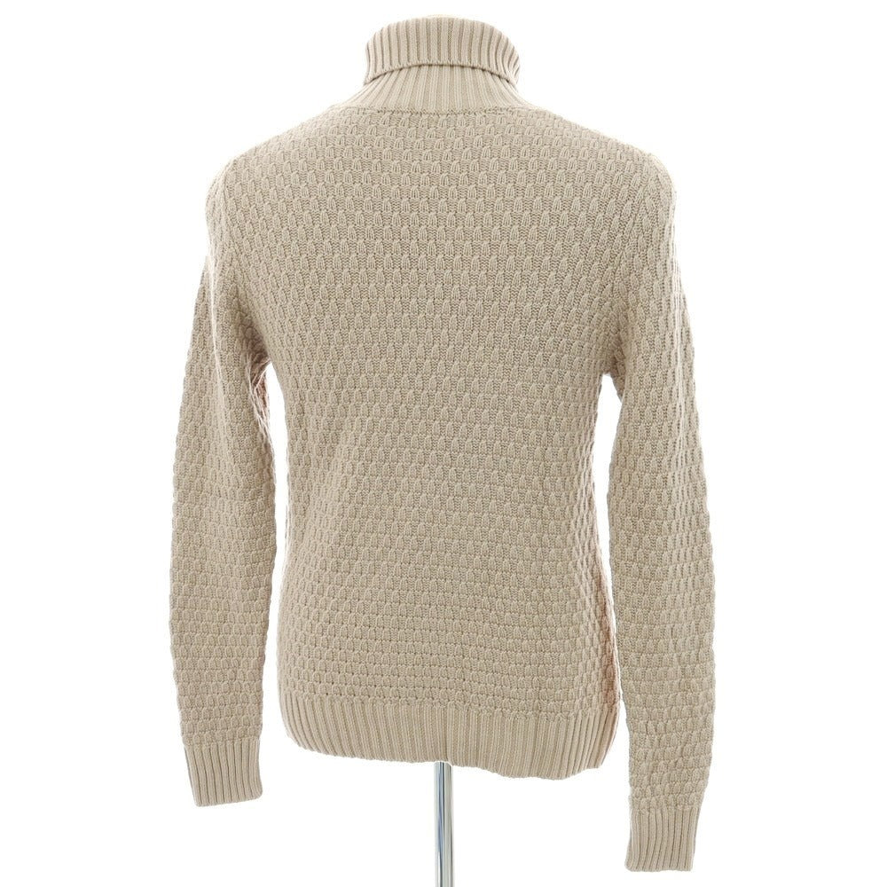 【中古】チルコロ1901 CIRCOLO 1901 ミドルゲージウール タートルネックニット ベージュ【 S 】【 状態ランクB 】【 メンズ 】