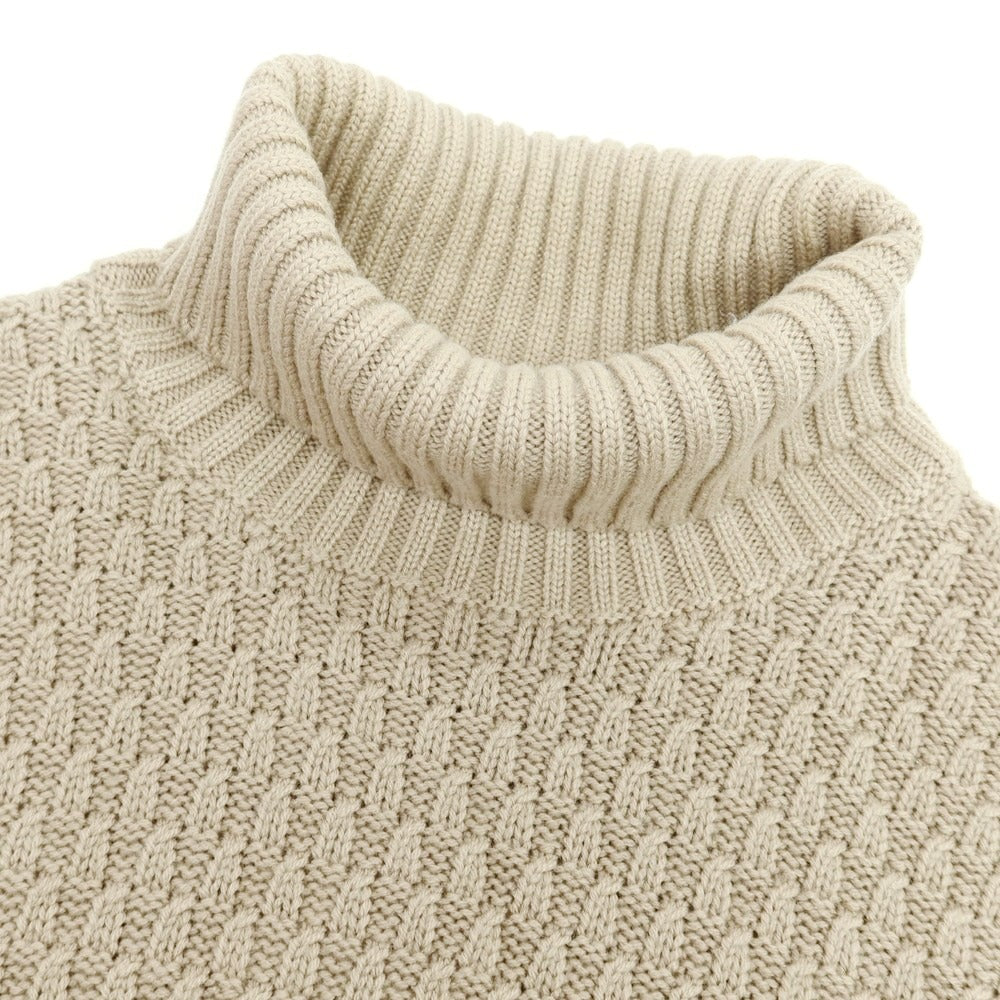 【中古】チルコロ1901 CIRCOLO 1901 ミドルゲージウール タートルネックニット ベージュ【 S 】【 状態ランクB 】【 メンズ 】