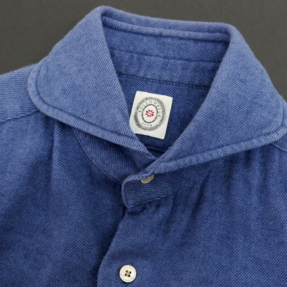 【中古】ボルゾネッラ BOLZONELLA コットン カッタウェイ カジュアルシャツ ブルー【 38 】【 状態ランクC 】【 メンズ 】