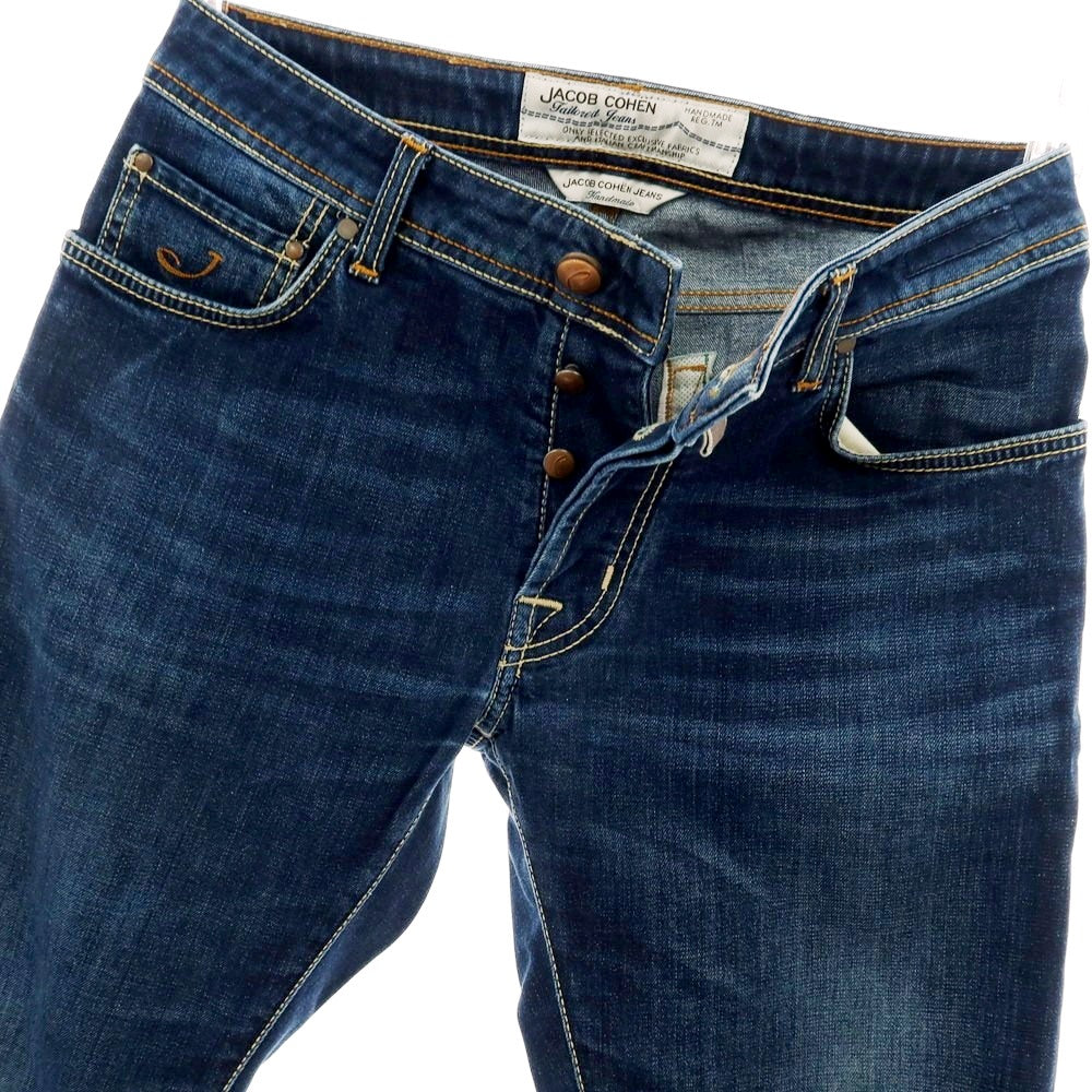 【中古】ヤコブコーエン JACOB COHEN PW688 COMF ストレッチ コットン デニムパンツ ジーンズ ネイビー【 31 】【 状態ランクC 】【 メンズ 】