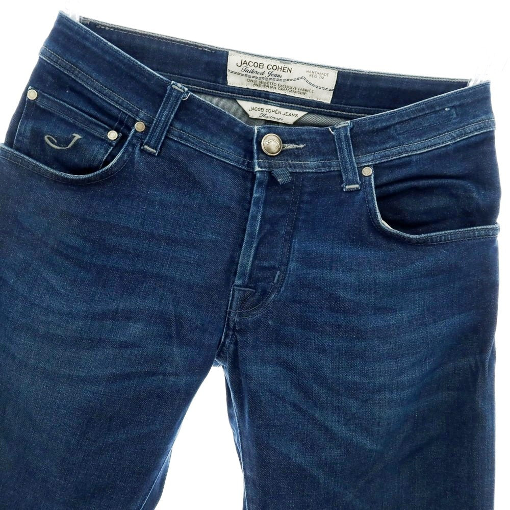 【中古】ヤコブコーエン JACOB COHEN PW622 COMF ストレッチ コットン デニムパンツ ジーンズ ネイビー【 30 】【 状態ランクC 】【 メンズ 】