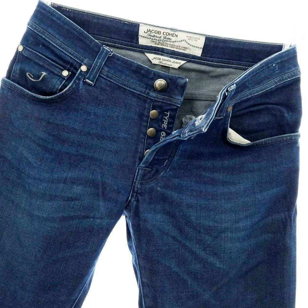 【中古】ヤコブコーエン JACOB COHEN PW622 COMF ストレッチ コットン デニムパンツ ジーンズ ネイビー【 30 】【 状態ランクC 】【 メンズ 】