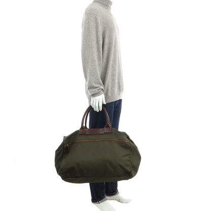 【中古】フェリージ Felisi P3/1 ナイロン レザー ボストンバッグ オリーブグリーンxブラウン【 状態ランクD 】【 メンズ 】