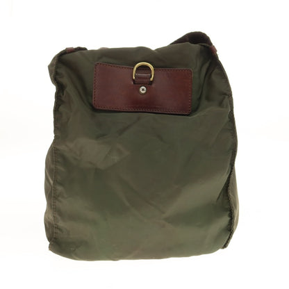 【中古】フェリージ Felisi P3/1 ナイロン レザー ボストンバッグ オリーブグリーンxブラウン【 状態ランクD 】【 メンズ 】