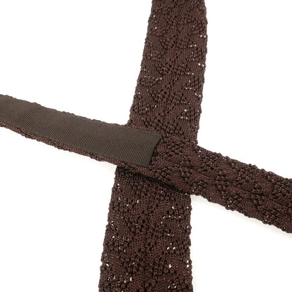 【中古】マリネッラ E.MARINELLA シルク ニットタイ ダークブラウン【 状態ランクB 】【 メンズ 】