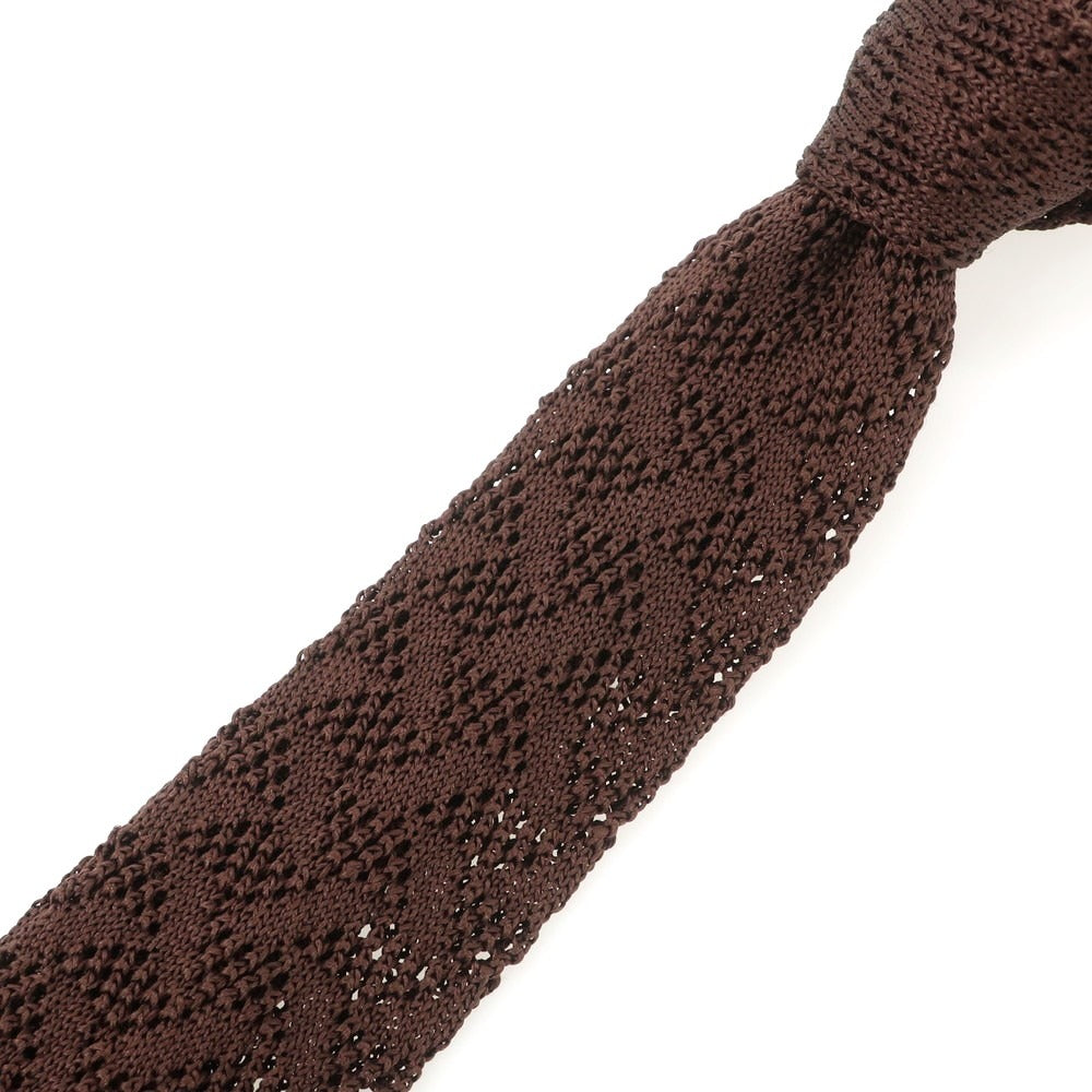 【中古】マリネッラ E.MARINELLA シルク ニットタイ ダークブラウン【 状態ランクB 】【 メンズ 】