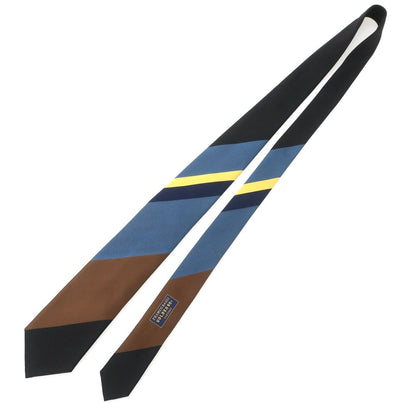 【中古】フランコバッシ FRANCO BASSI シルク ストライプ柄ネクタイ ブラウンxネイビー系【 状態ランクA 】【 メンズ 】