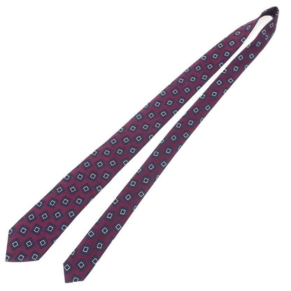 【中古】フランコバッシ FRANCO BASSI シルク 小紋柄ネクタイ パープルxネイビー【 状態ランクB 】【 メンズ 】