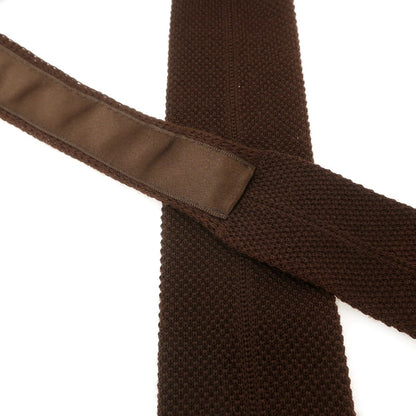 【中古】ルイジ ボレッリ Luigi Borrelli ウール ニットタイ ダークブラウン【 状態ランクA 】【 メンズ 】